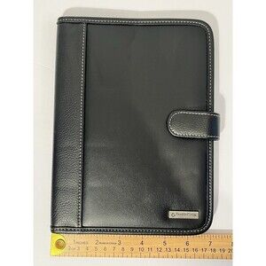Franklin Covey Black Faux Leather Padfolio Read Description See Photos